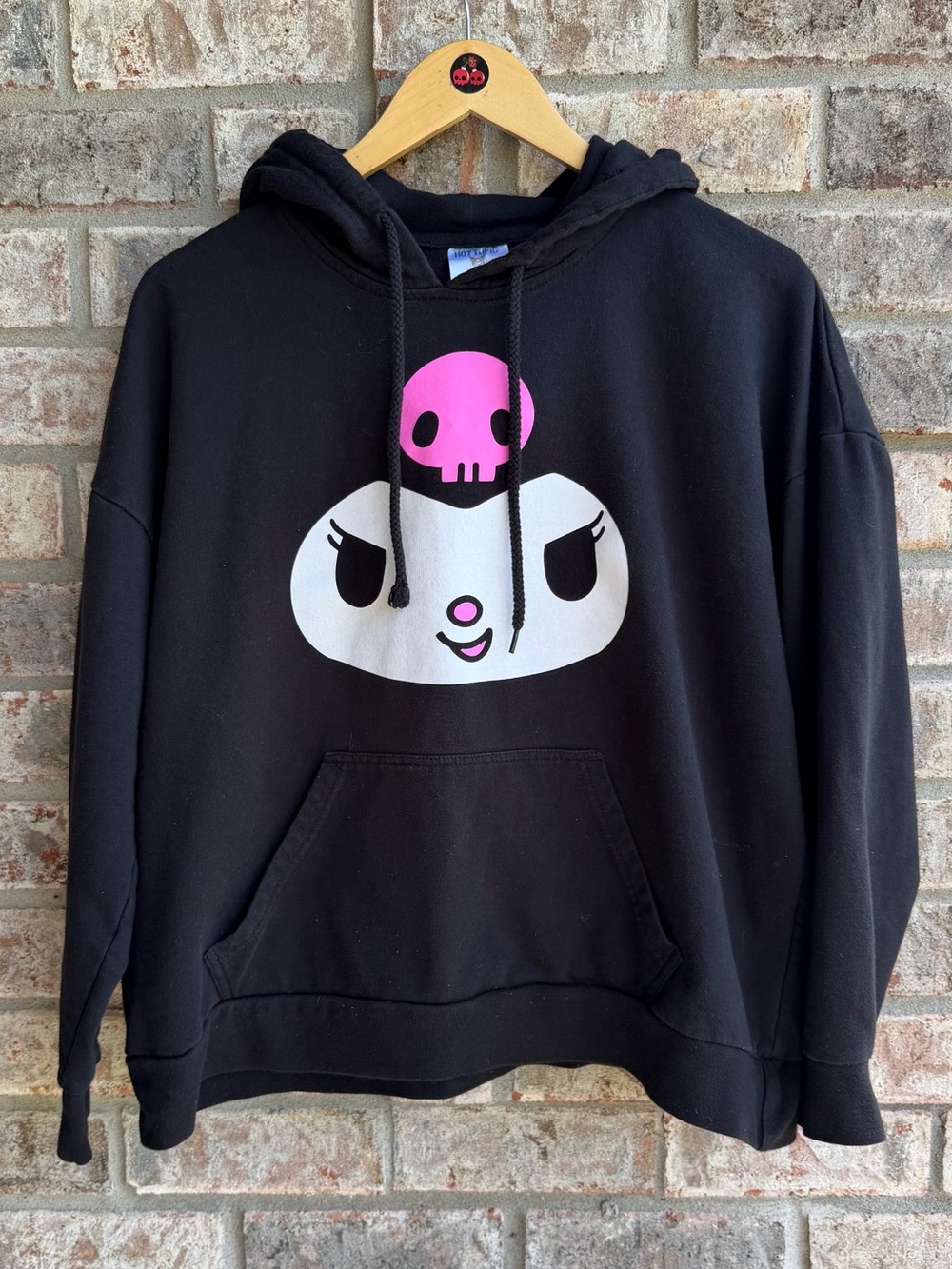 🍒💣 Kuromi Sanrio ear hooded crop style hoodie